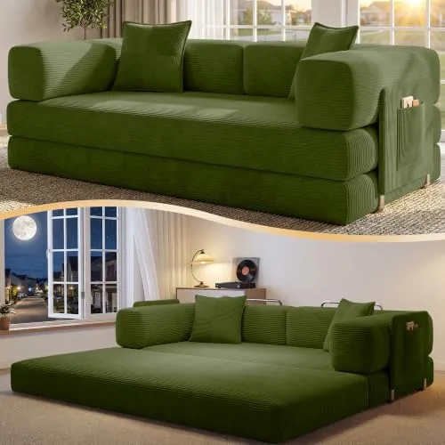 CUBENTE 78.8" Convertible Futon Sofa Bed